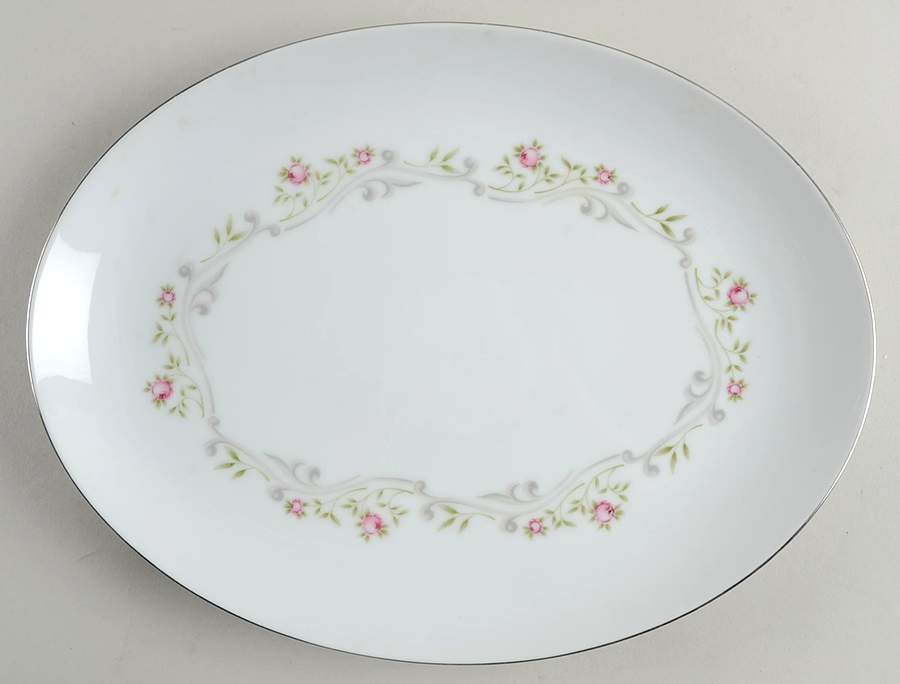 Rose Bud 12" Oval Serving Platter by Summit-1