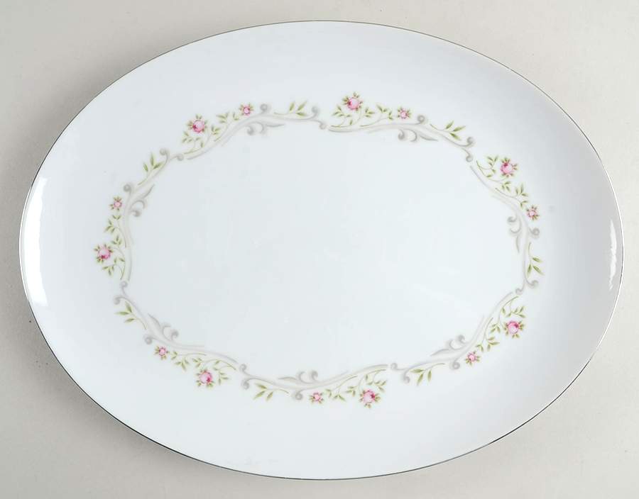 Rose Bud 14" Oval Serving Platter by Summit-1
