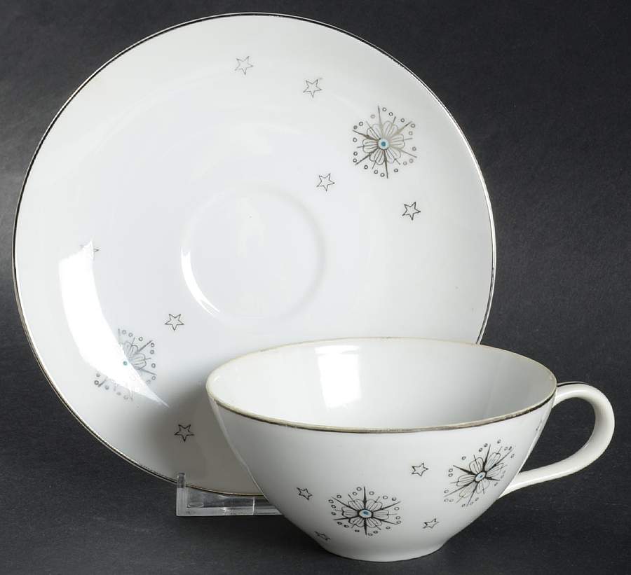 Stardust Flat Cup & Saucer Set by Summit-1