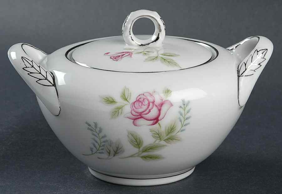 Stem Rose Sugar Bowl & Lid by Summit-1