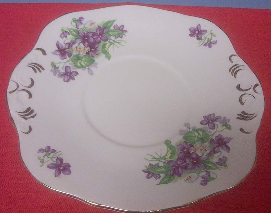 Devon Violets Square Handled Cake Plate by Sutherland-1