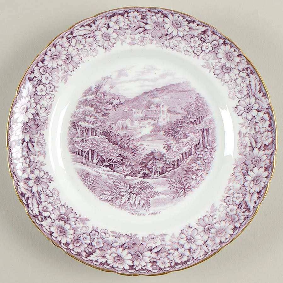 Historical Britain Mulberry Bread & Butter Plate by Sutherland-1