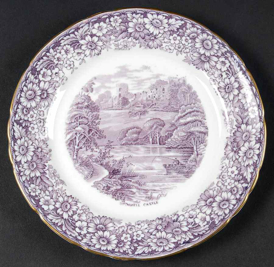 Historical Britain Mulberry Bread & Butter Plate by Sutherland-1