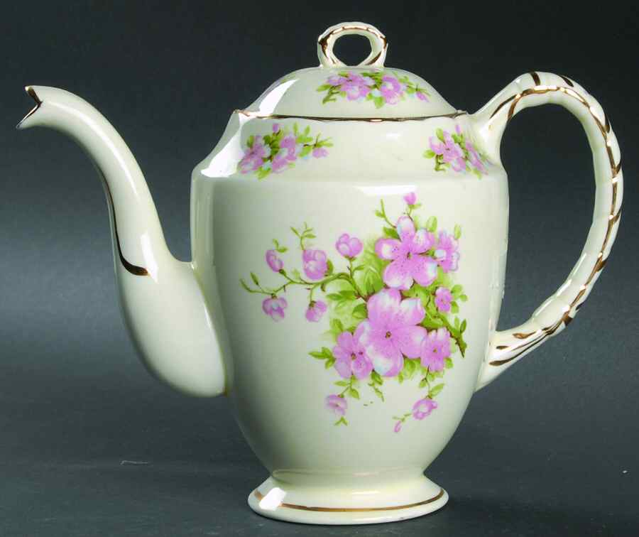 Peach Blossom Coffee Pot & Lid by Sutherland-1