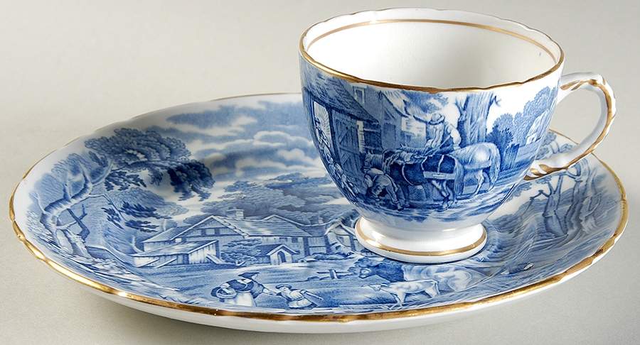 Rural Scenes Dessert Plate & Cup Set by Sutherland-1