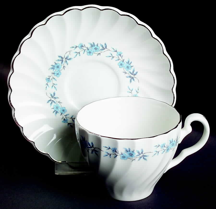 Brenda Flat Cup & Saucer Set by Sovereign Potters-1