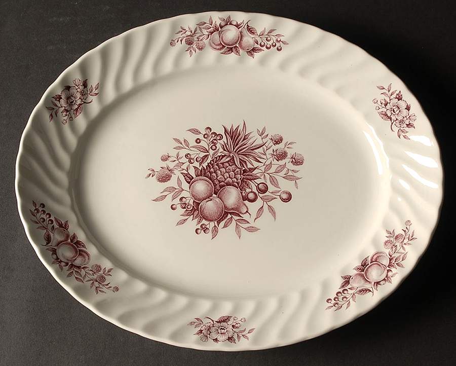 Desire (Plum) 11" Oval Serving Platter by Swinnertons-1