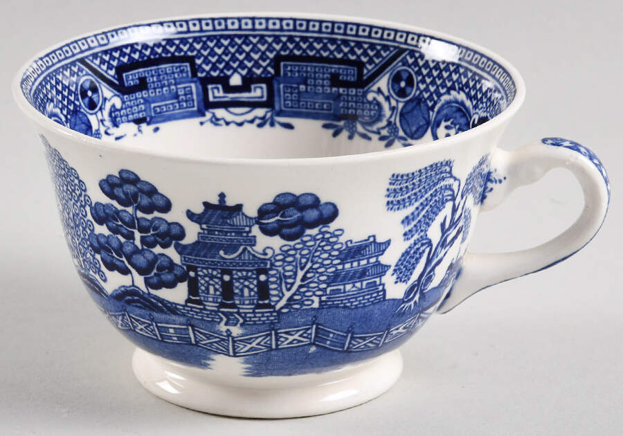 Old Willow Blue Footed Cup by Swinnertons-1