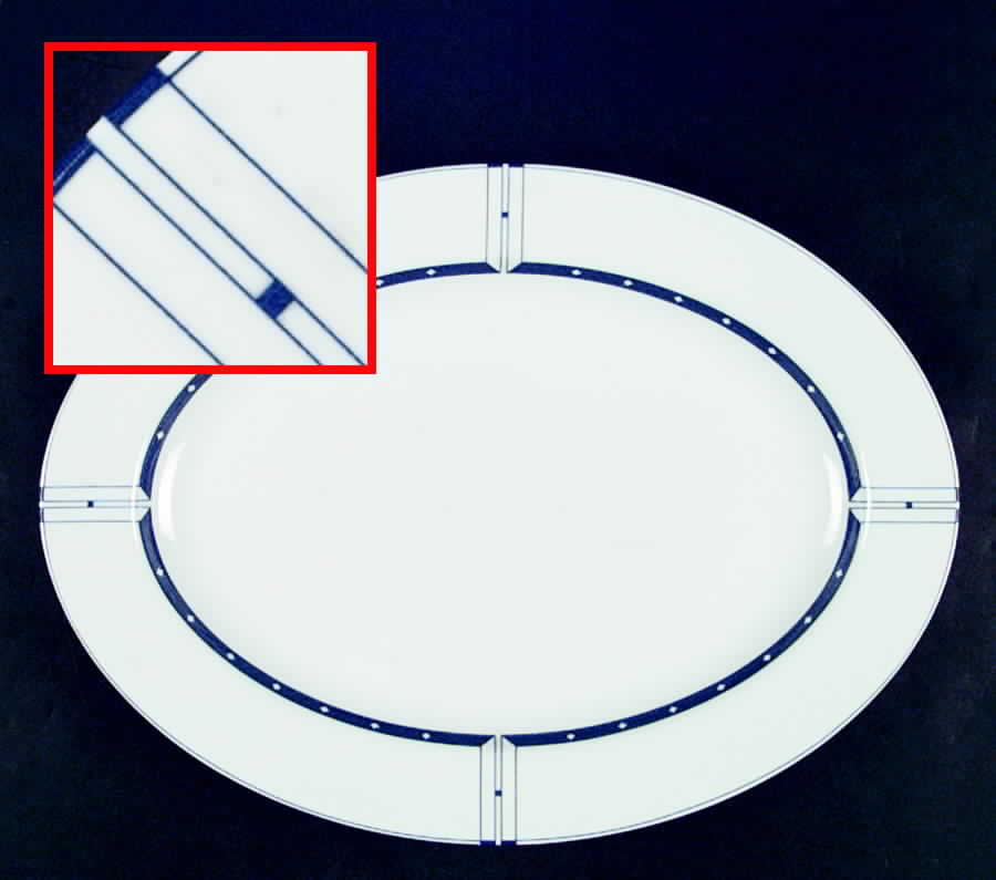 Chicago Blues 14" Oval Serving Platter by Swid Powell-1