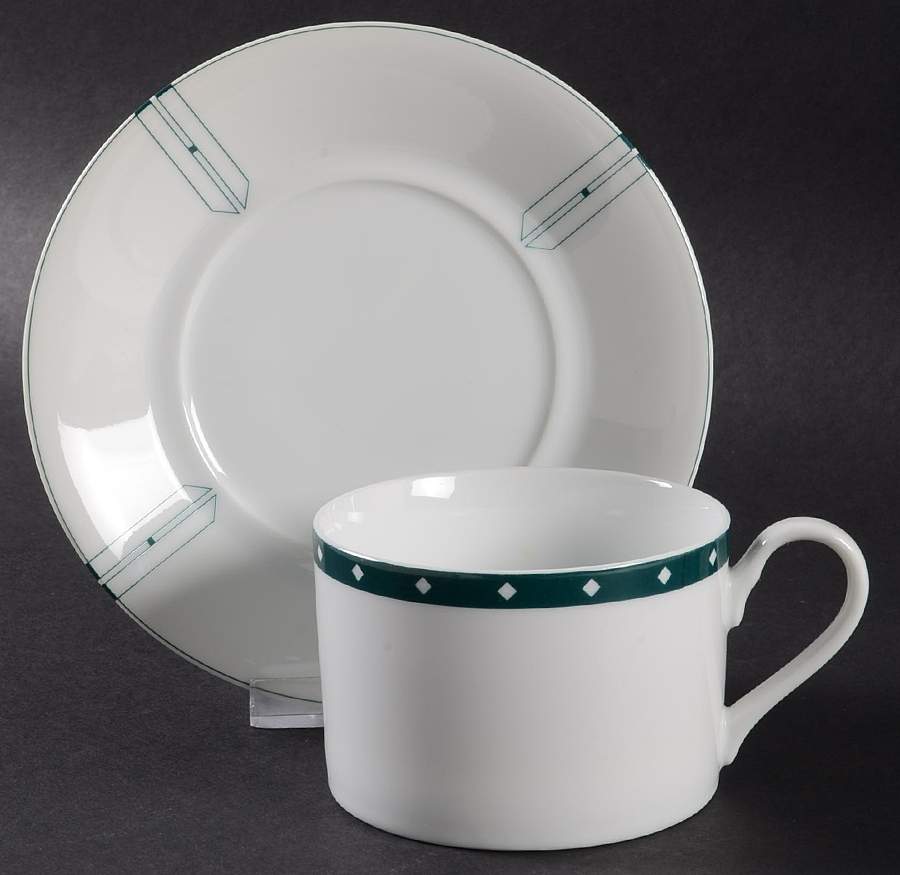 Chicago Flat Cup & Saucer Set by Swid Powell-1