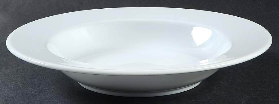 Commercial White Large Rim Soup Bowl by Swid Powell-1