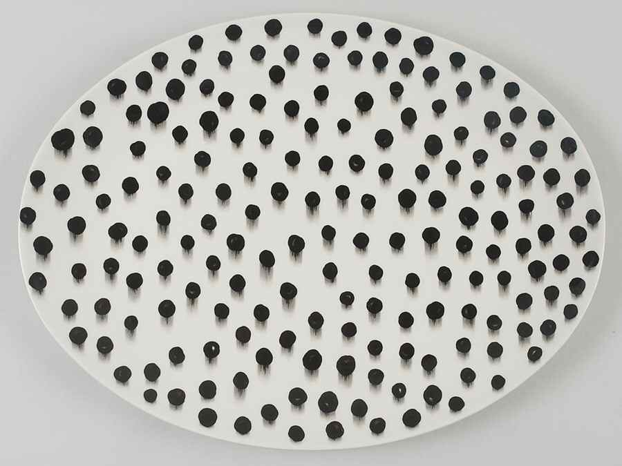 Dots 14" Oval Serving Platter by Swid Powell-1