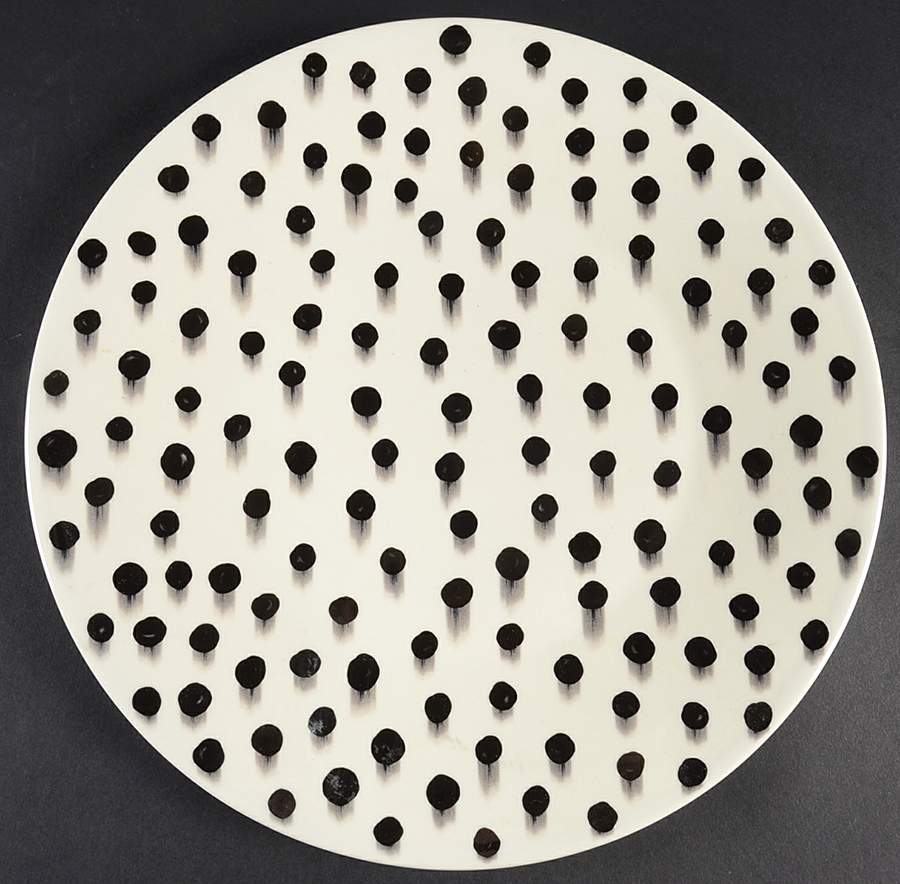 Dots 12" Chop Plate (Round Platter) by Swid Powell-1