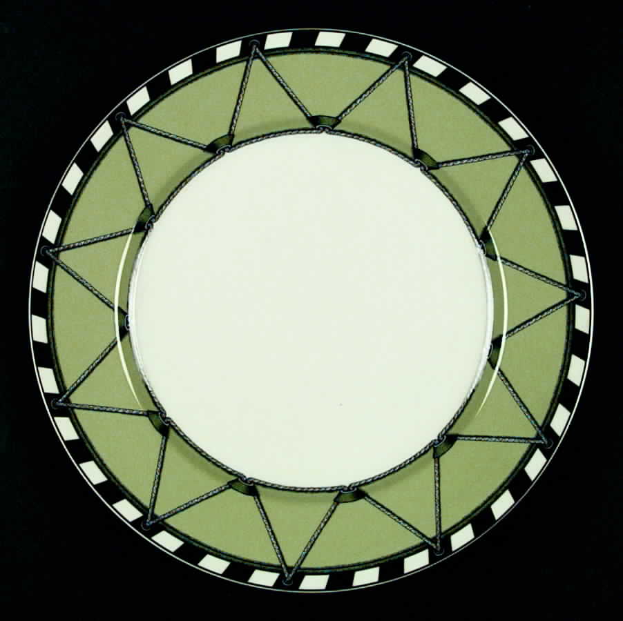 Drum Apple Dinner Plate by Swid Powell-1