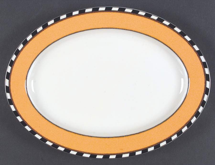 Drum Papaya 14" Oval Serving Platter by Swid Powell-1