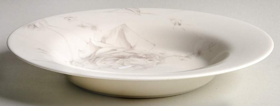 Etched Rose Large Rim Soup Bowl by Swid Powell-1
