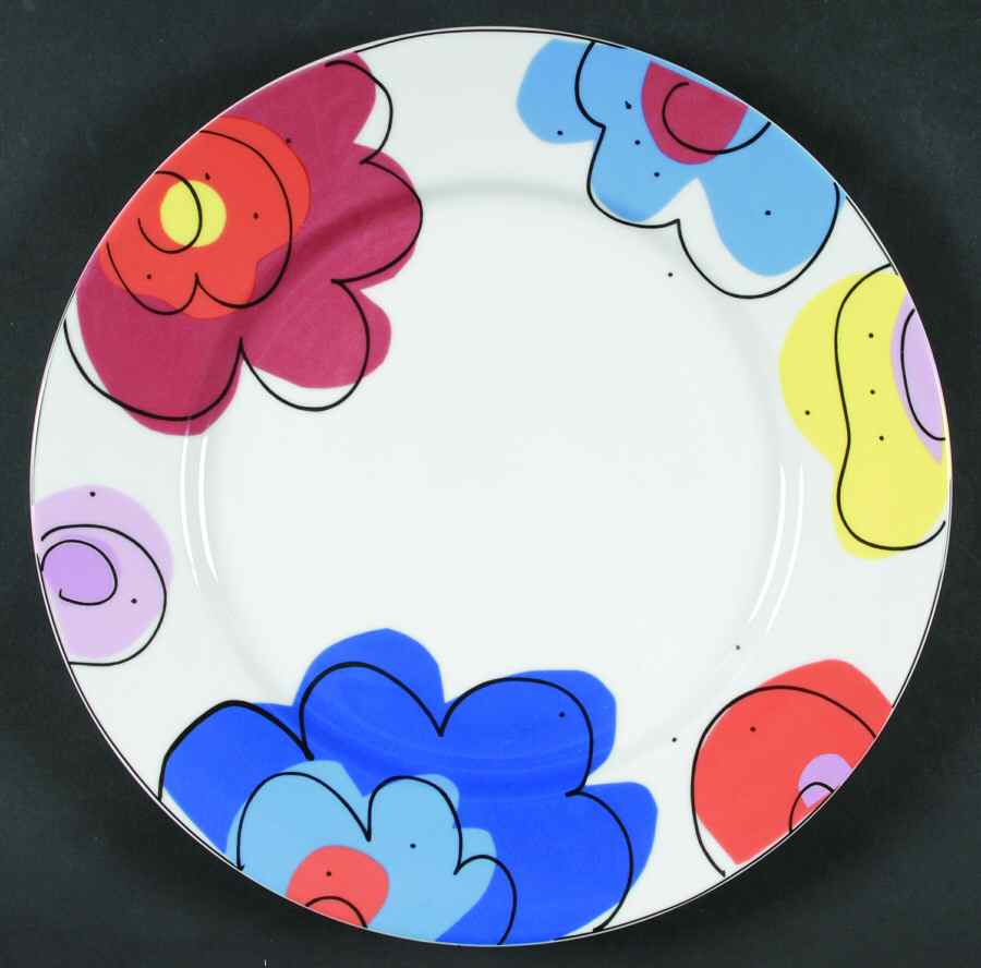 Flowers 12" Chop Plate (Round Platter) by Swid Powell-1