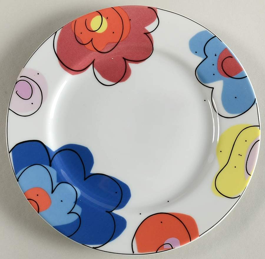 Flowers Salad Plate by Swid Powell-1