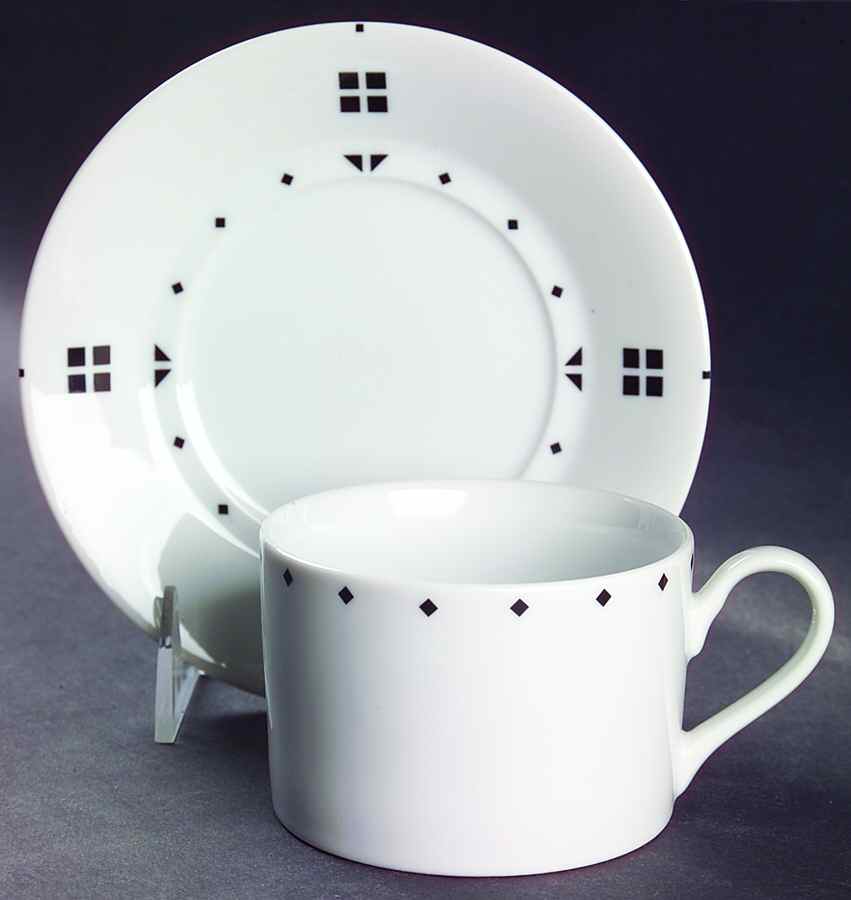 Gotham Flat Cup & Saucer Set by Swid Powell-1