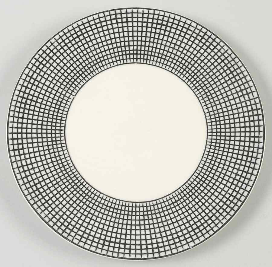 Graph Black Salad Plate by Swid Powell-1