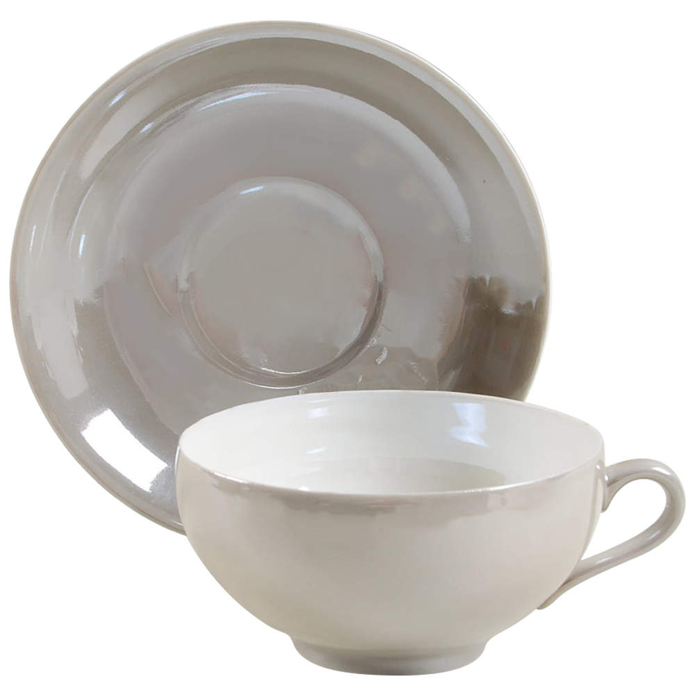 Luster Footed Cup & Saucer Set by Swid Powell-1