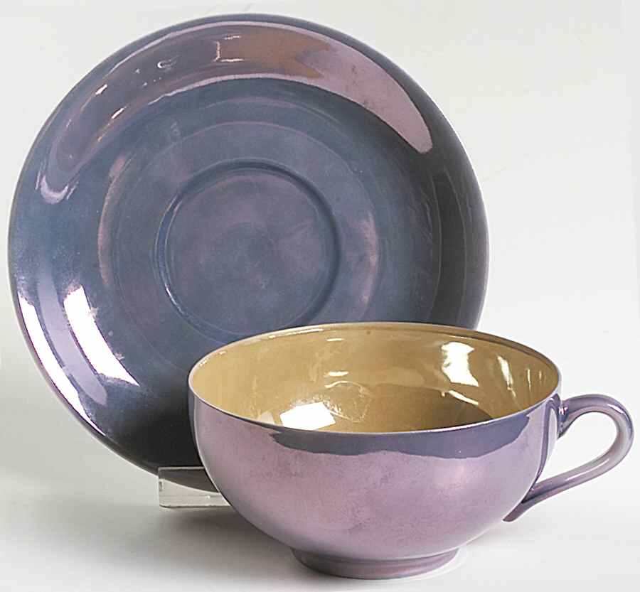 Luster Footed Cup & Saucer Set by Swid Powell-1
