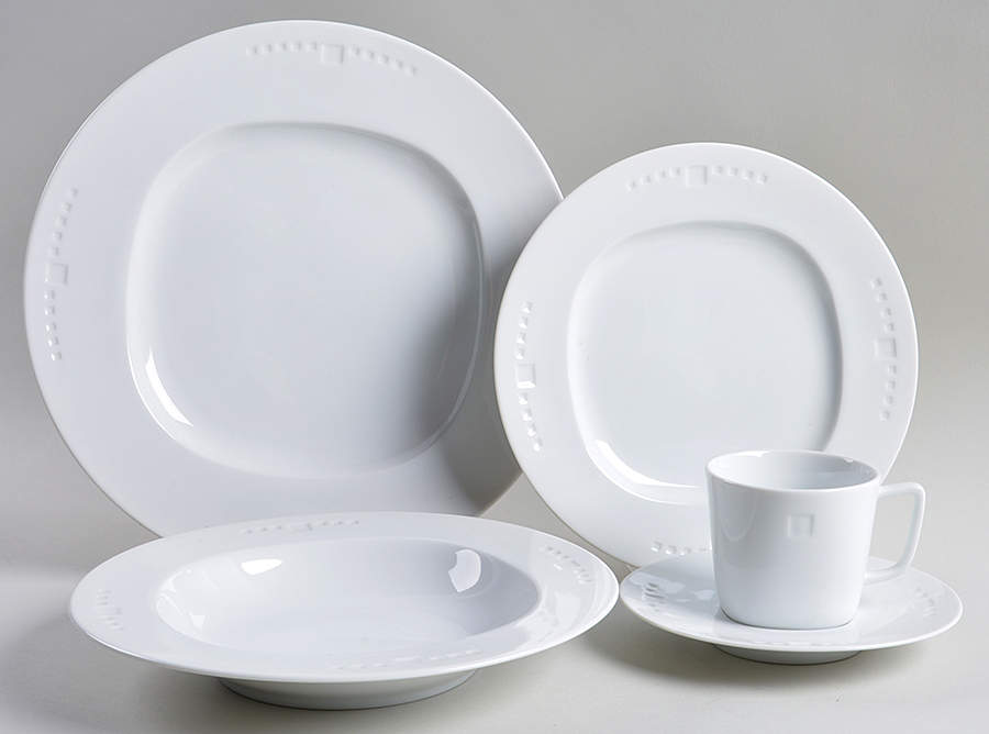 Meier White 5 Piece Place Setting by Swid Powell-1