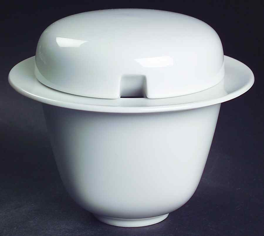 Meier White Sugar Bowl & Lid by Swid Powell-1