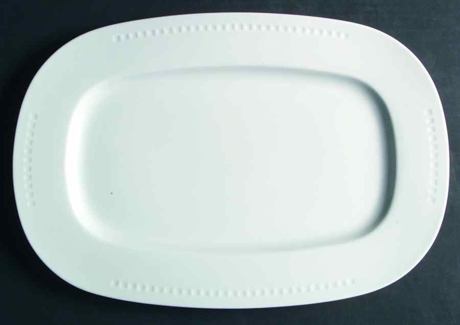Meier White 16" Oval Serving Platter by Swid Powell-1