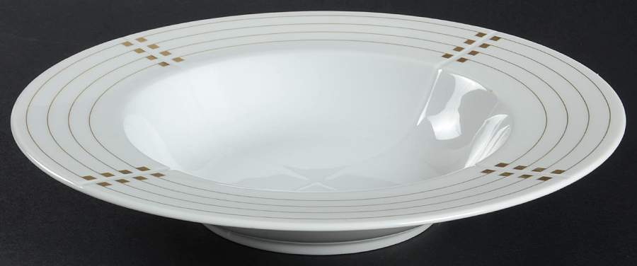 Signature Gold Large Rim Soup Bowl by Swid Powell-1