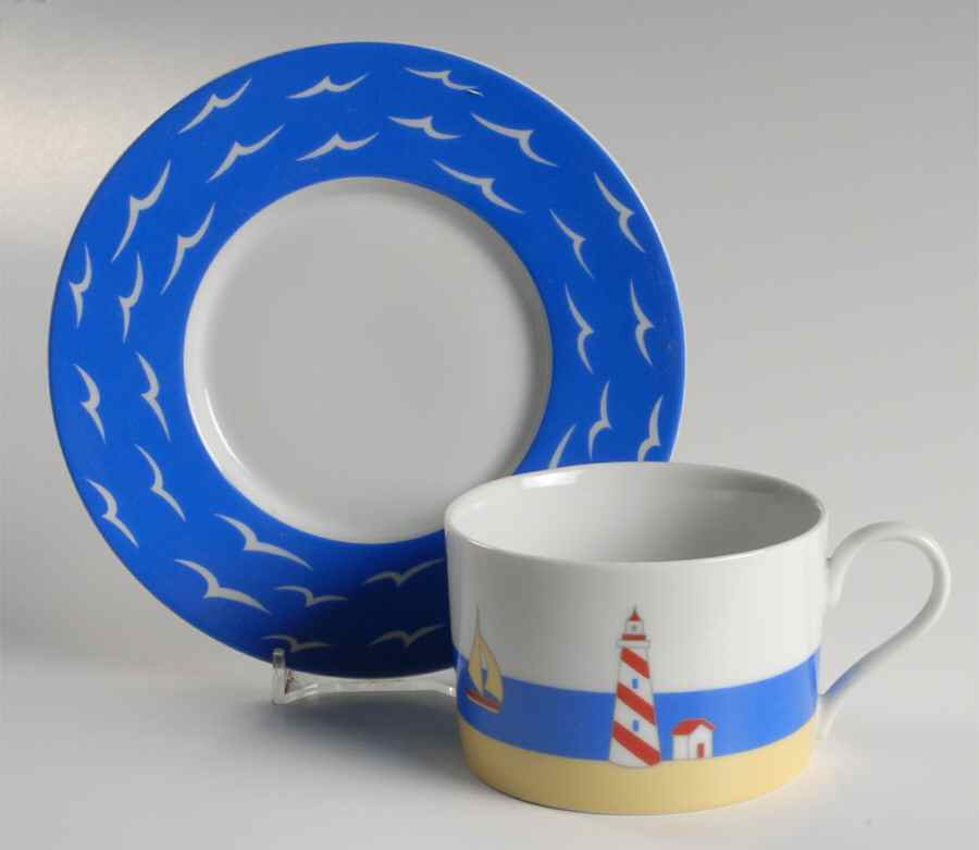 South Shore Flat Cup & Saucer Set by Swid Powell-1