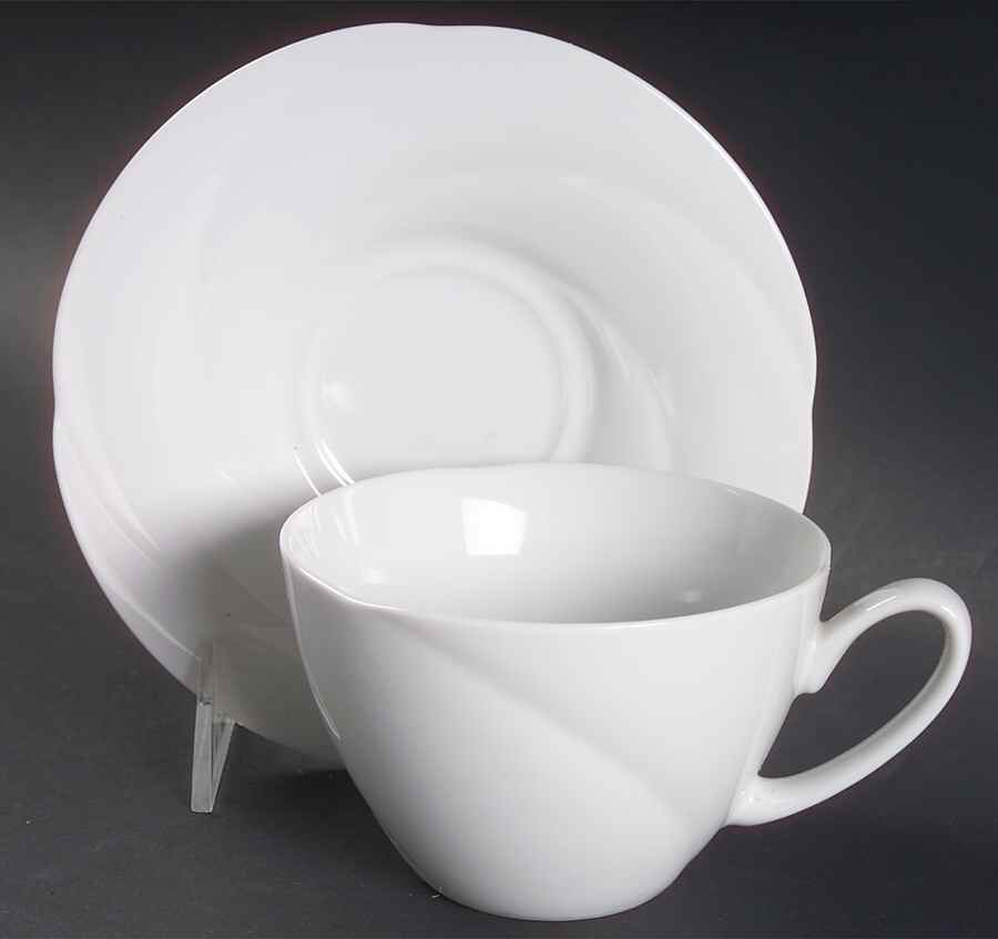 Spiral Flat Cup & Saucer Set by Swid Powell-1