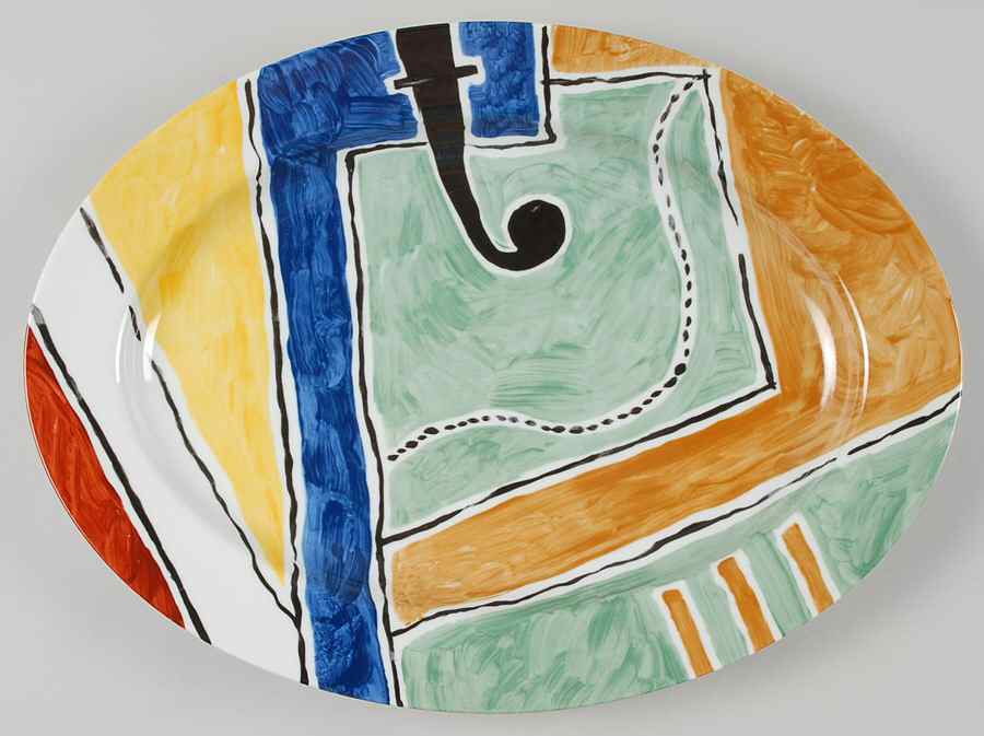 Toscana 14" Oval Serving Platter by Swid Powell-1