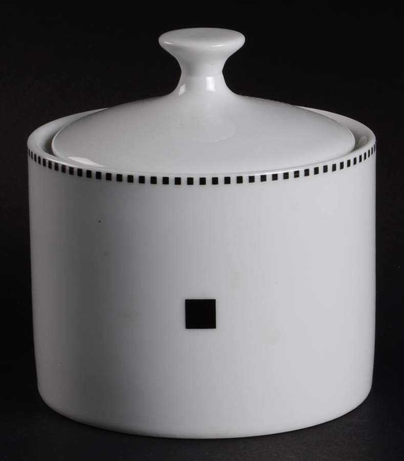 Tuxedo Black Sugar Bowl & Lid by Swid Powell-1