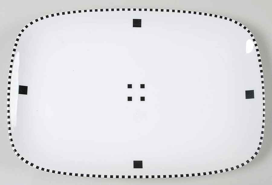 Tuxedo Black 11" Rectangular Serving Platter by Swid Powell-1