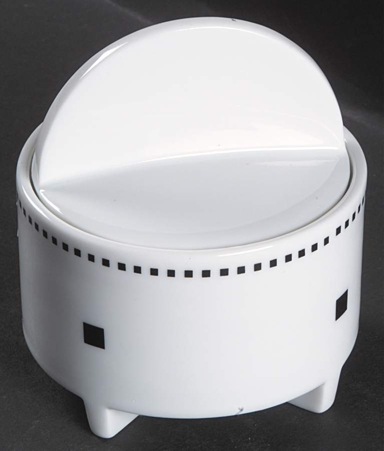 Tuxedo Black Sugar Bowl & Lid by Swid Powell-1