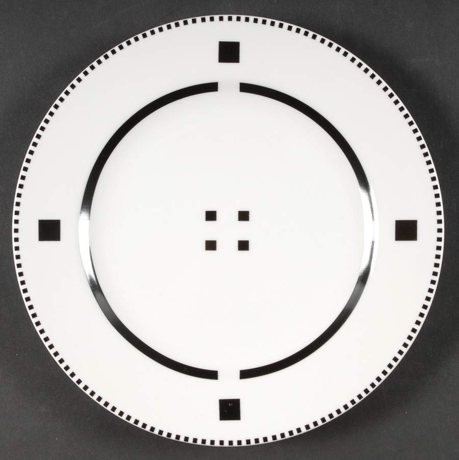 Tuxedo Black Salad Plate by Swid Powell-1