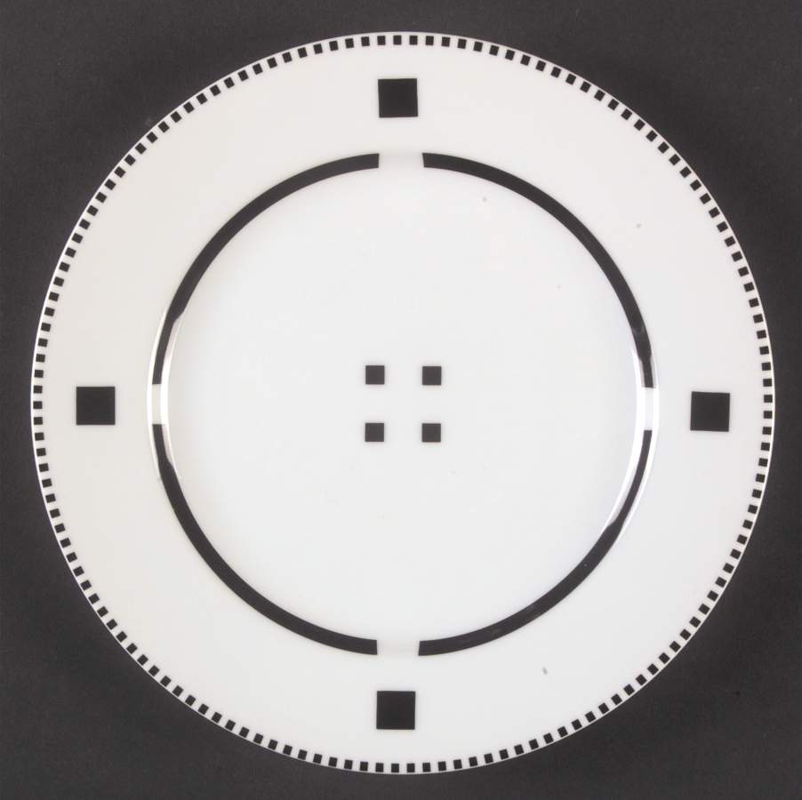 Tuxedo Black Salad Plate by Swid Powell-1