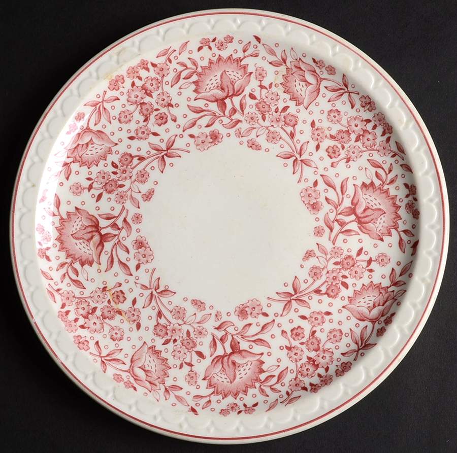 Roxbury-Red ((Red Trim) Salad Plate by Syracuse-1