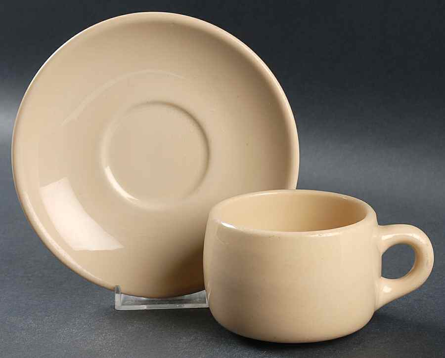 Adobe (Restaurant, Smooth Border) Flat Cup & Saucer Set by Syracuse-1