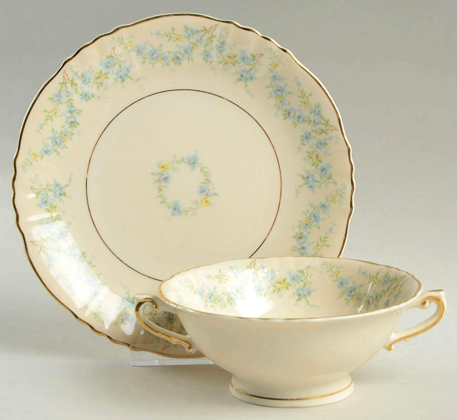 Appleton Footed Cream Soup Bowl & Saucer Set by Syracuse-1