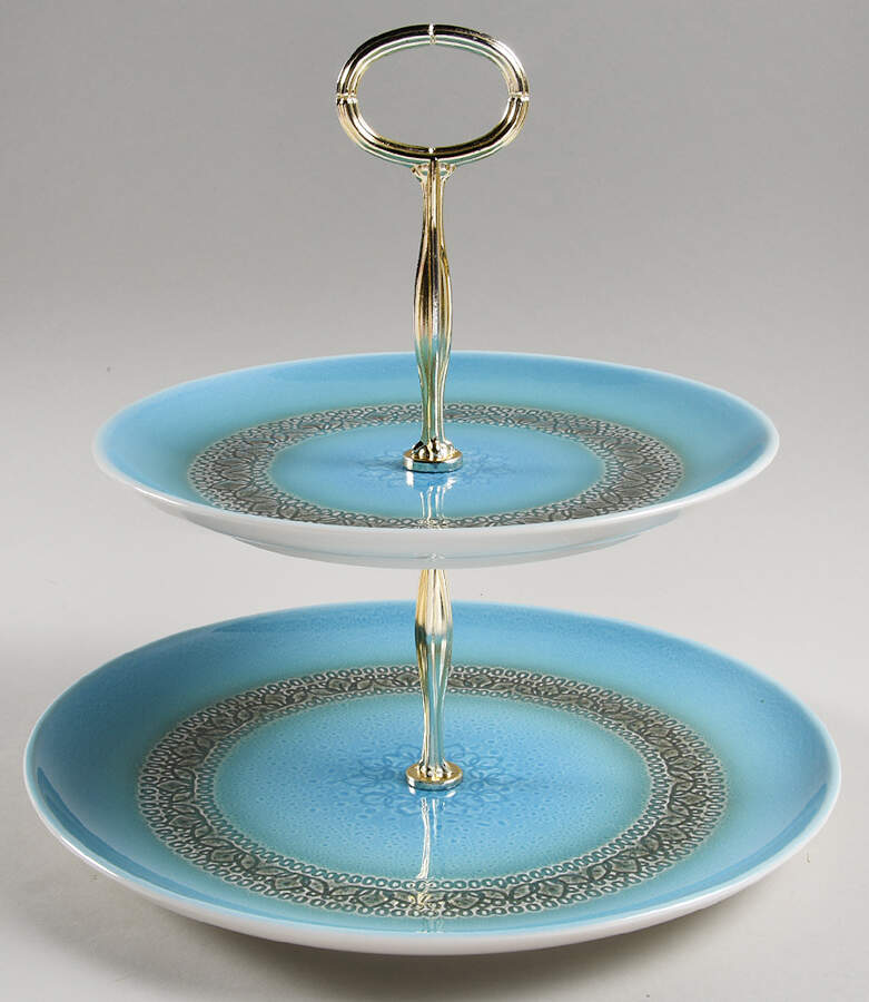 Aruba 6 5/8"-10"  2 Tiered Serving Tray (Dp, Sp) HC by Syracuse-1