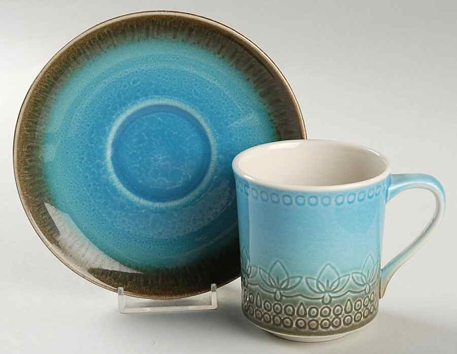 Aruba Flat Cup & Saucer Set by Syracuse-1