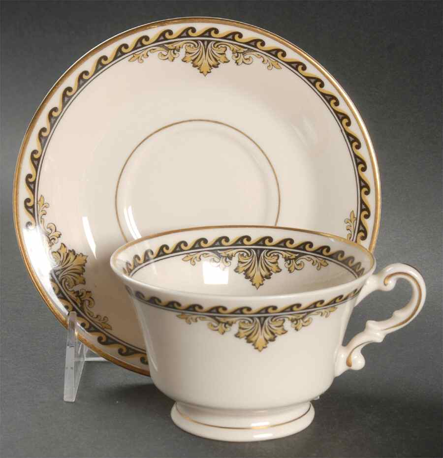 Athena Footed Cup & Saucer Set by Syracuse-1