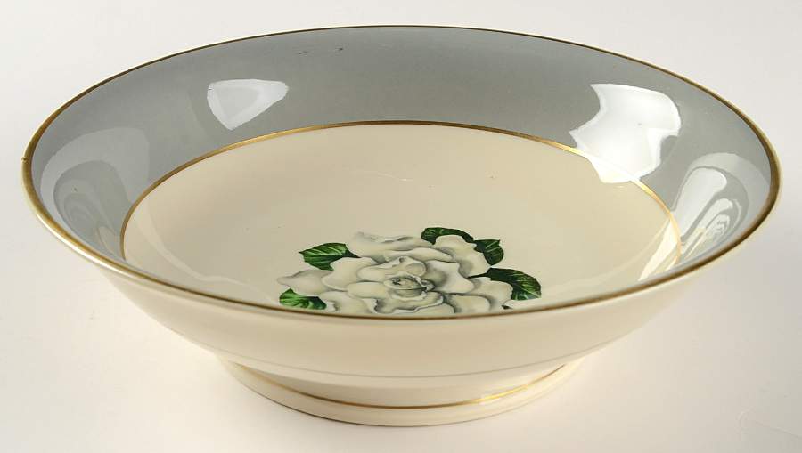 Avalon (Gold Trim) 9" Round Vegetable Bowl by Syracuse-1