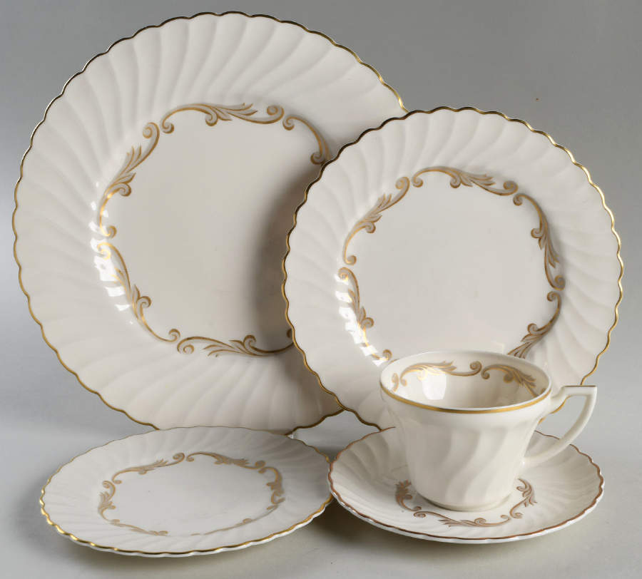 Baroque Gray 5 Piece Place Setting by Syracuse-1