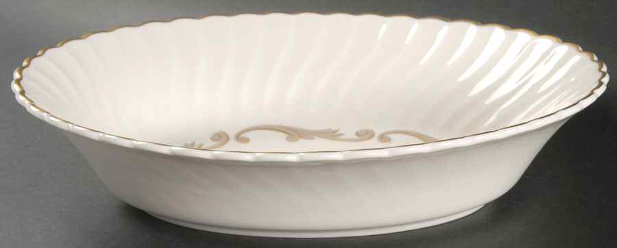 Baroque Gray 9" Oval Vegetable Bowl by Syracuse-1