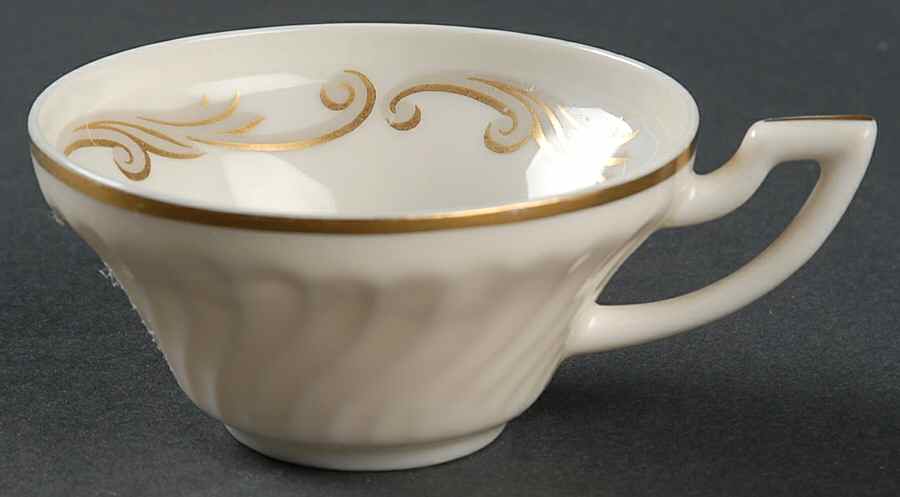 Baroque Gray Flat Demitasse Cup by Syracuse-1