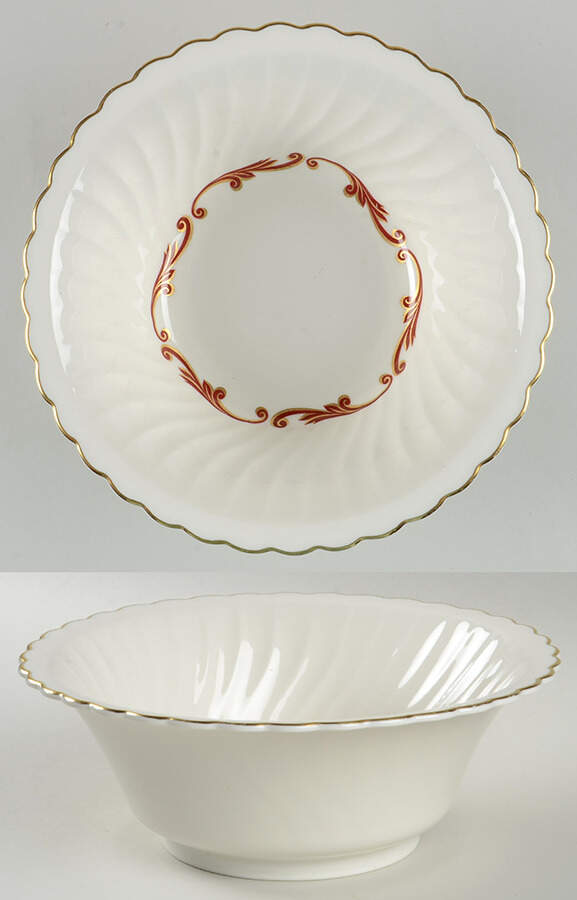 Baroque Maroon 8" Round Vegetable Bowl by Syracuse-1
