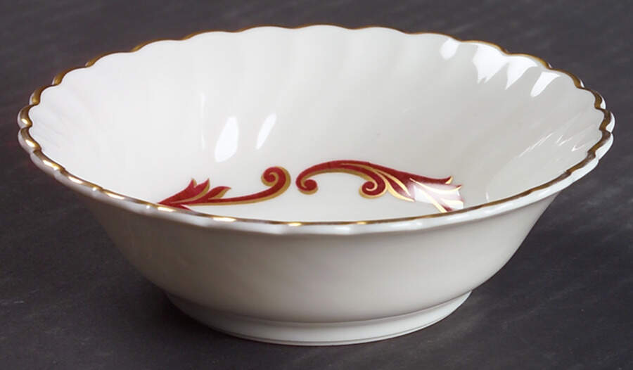 Baroque Maroon Fruit/Dessert (Sauce) Bowl by Syracuse-1